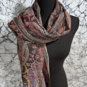 Scarf Wrap Stole Fashion Statement Black Multicolored